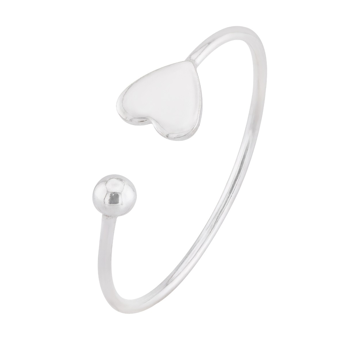 ANEL P925 CORAÇAO CHAPA LISA COM BOLINHA AJUSTAVEL
