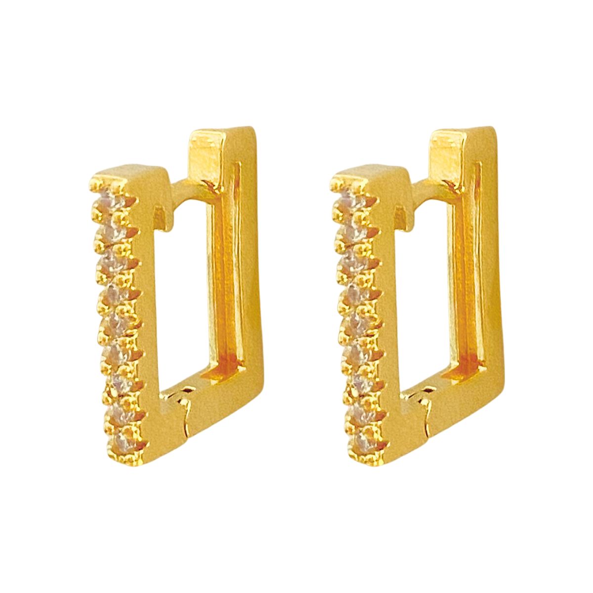 ARGOLA CLICK QUADRADA 1 FILEIRA CRAVEJADA 13MM