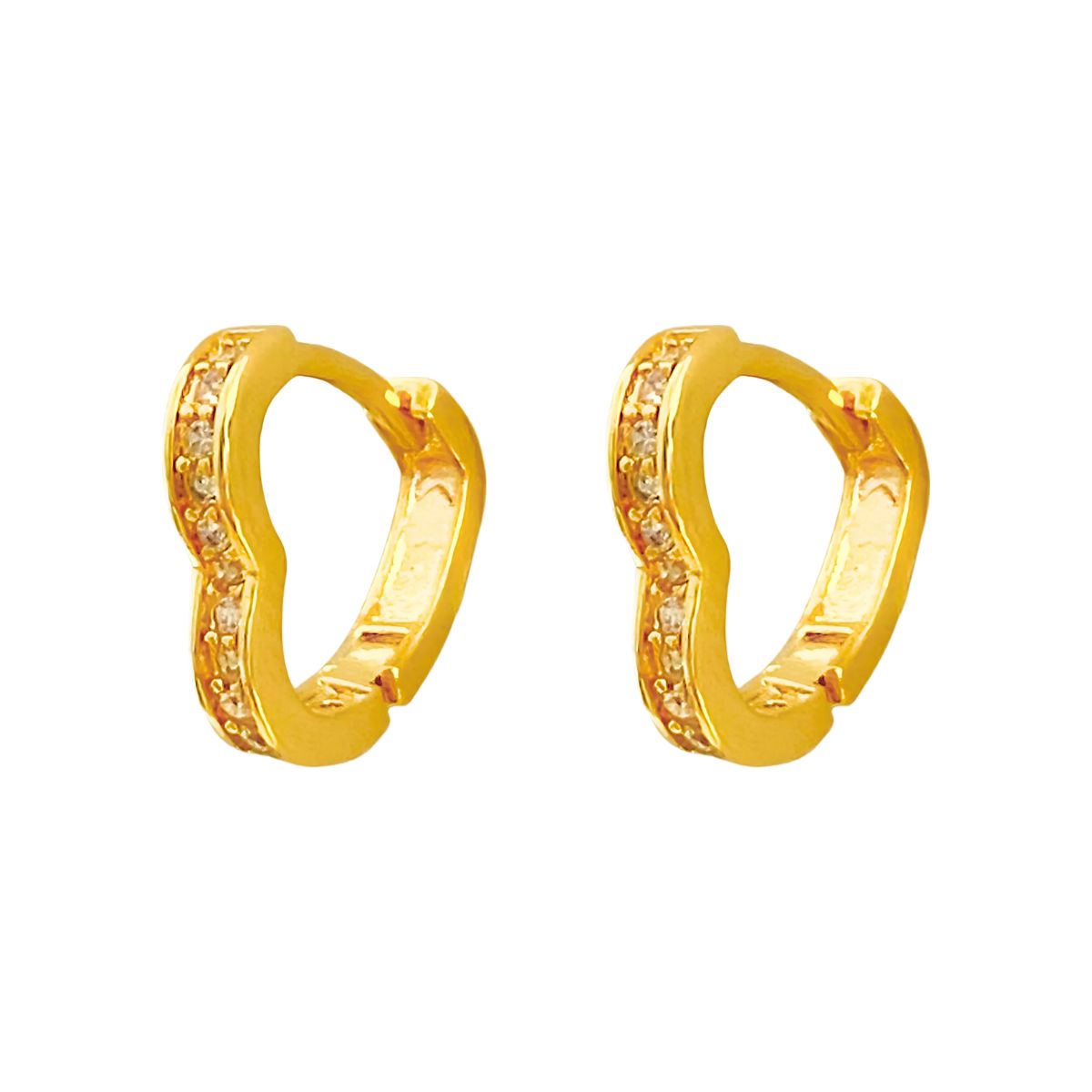 ARGOLA CLICK CORAÇÃO CRAVEJADO 12X12MM