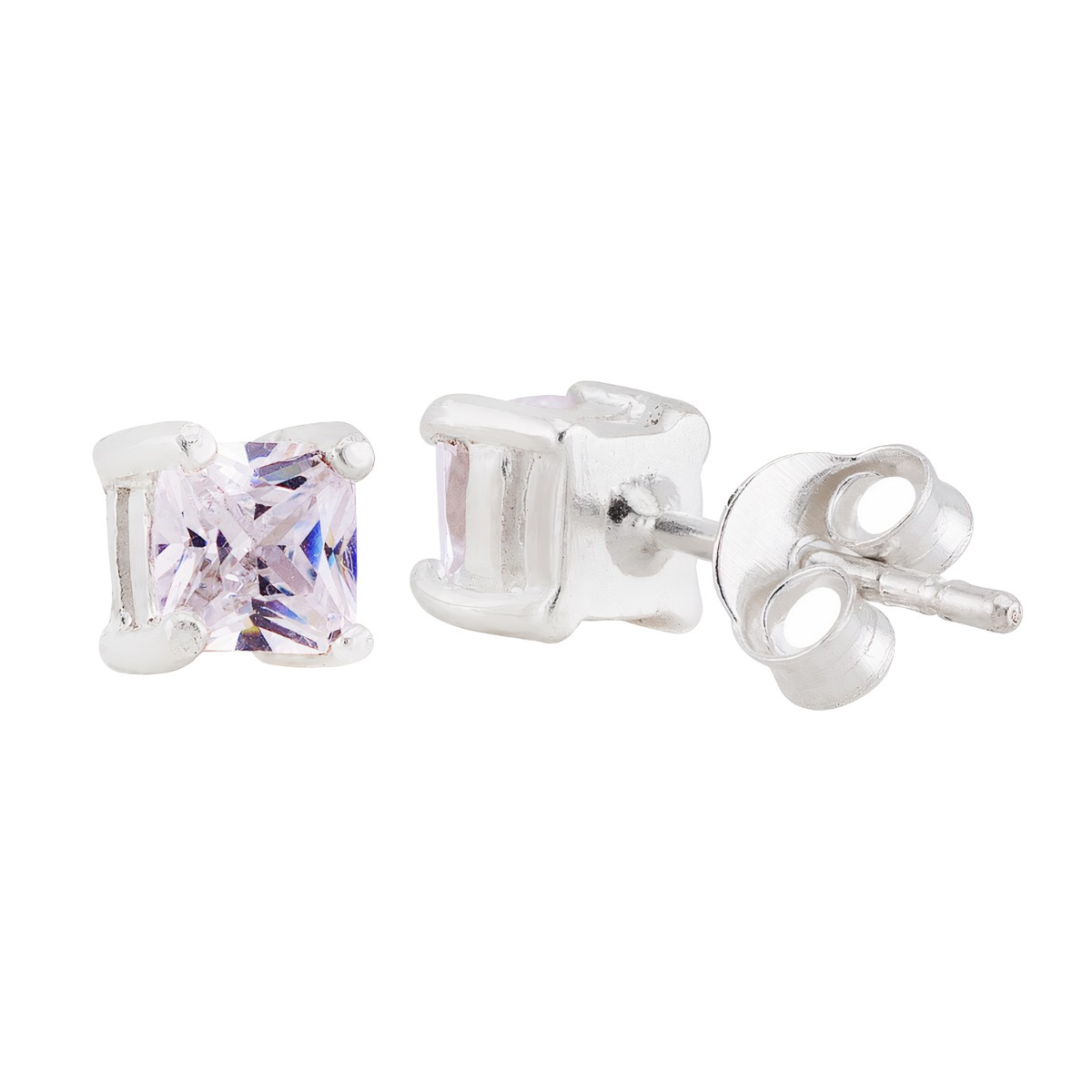 BRINCO PEQUENO P925 QUADRADO COM ZIRCONIA CRISTAL