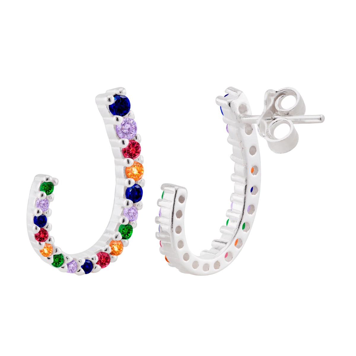 BRINCO MEDIO P925 EARCUFF ZIRCONIA COLORIDO
