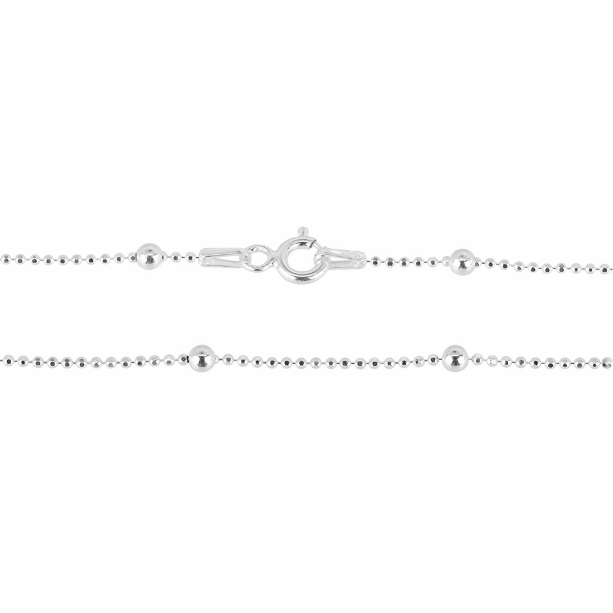 TORNOZELEIRA P925 COM BOLINHAS 3MM  23CM