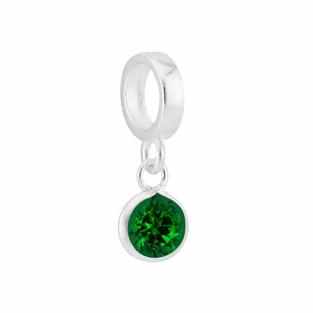 BERLOQUE P925 PONTO DE LUZ ZIRCONIA VERDE  5MM