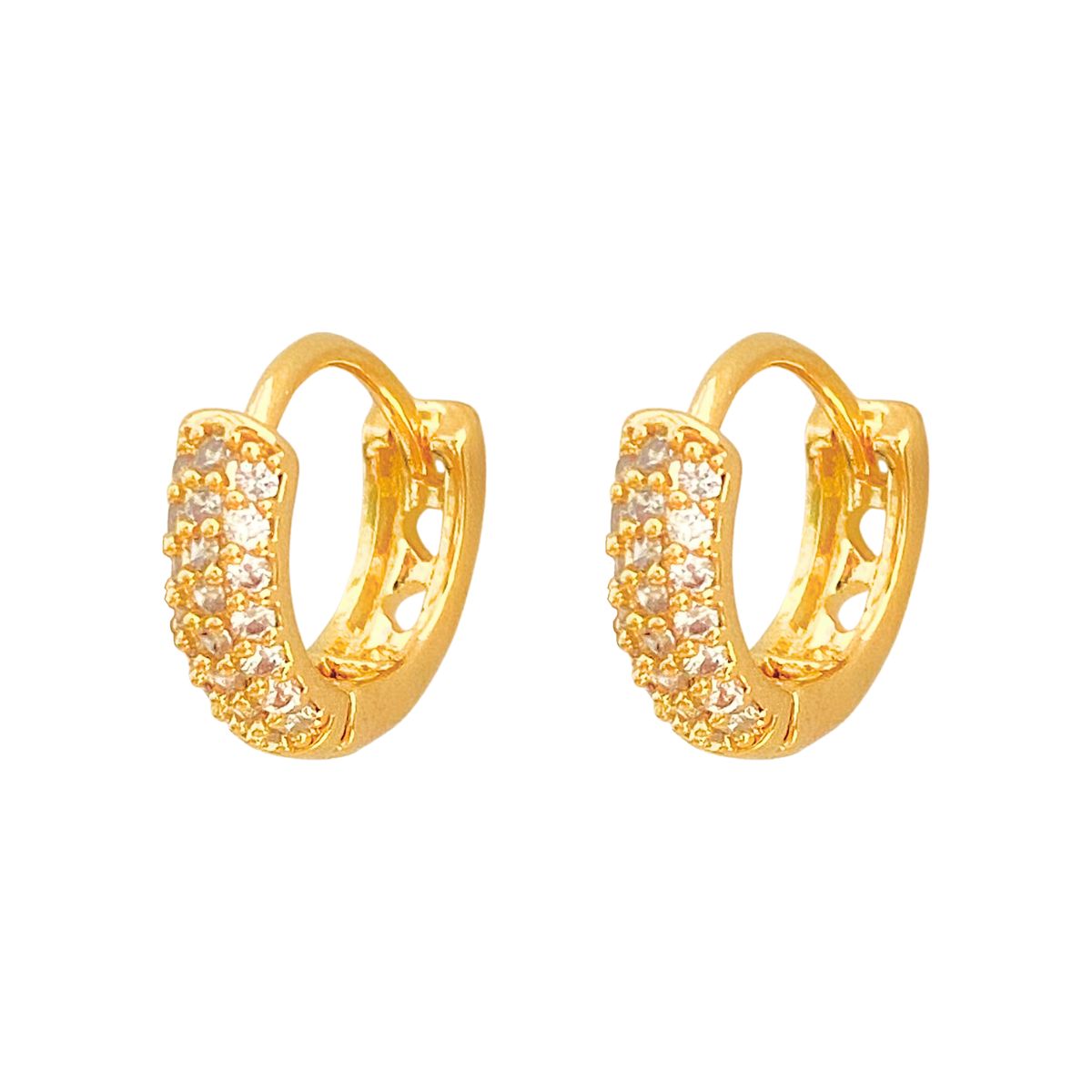 ARGOLA CLICK 3 FILEIRAS CRAVEJADAS 12X13MM