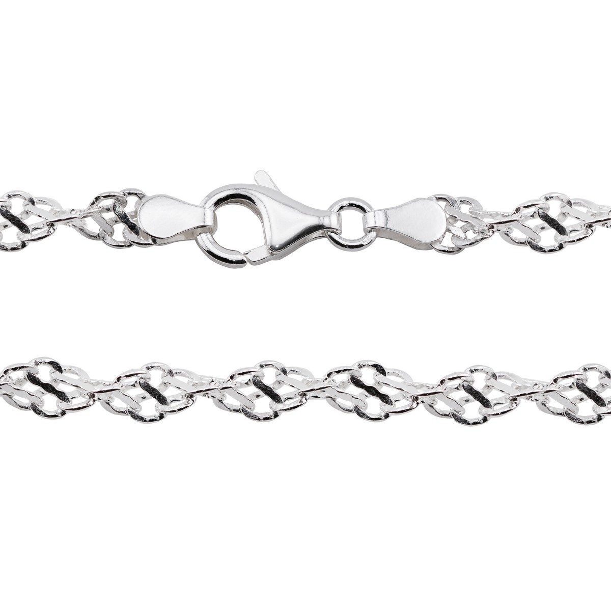 CHOKER P925 TORCIDA (RABO DE PORCO)5MM 40CM