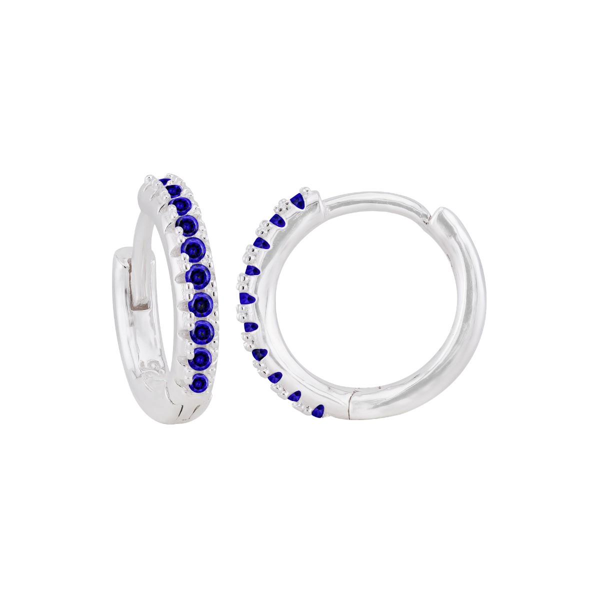 ARGOLA P925 CLICK PEQUENA ZIRCONIA SAFIRA