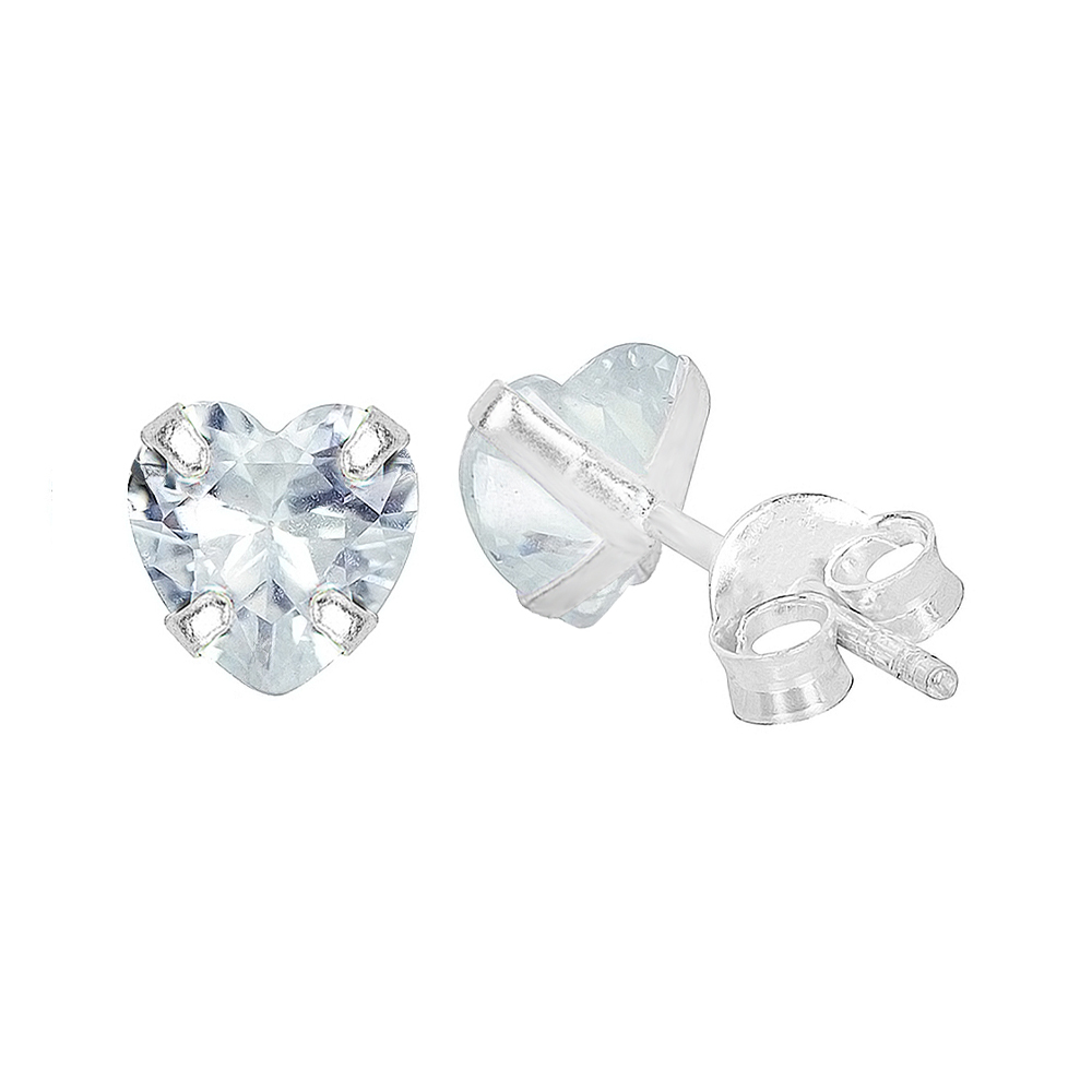 BRINCO PEQUENO P925 CORAÇAO ZIRCONIA CRISTAL 5MM 4 GARRA