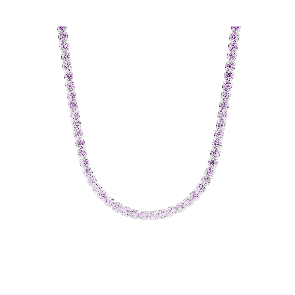 CHOKER P925 RIVIERA ZIRCÔNIA LILÁS 33CM + 10CM EXTENSOR