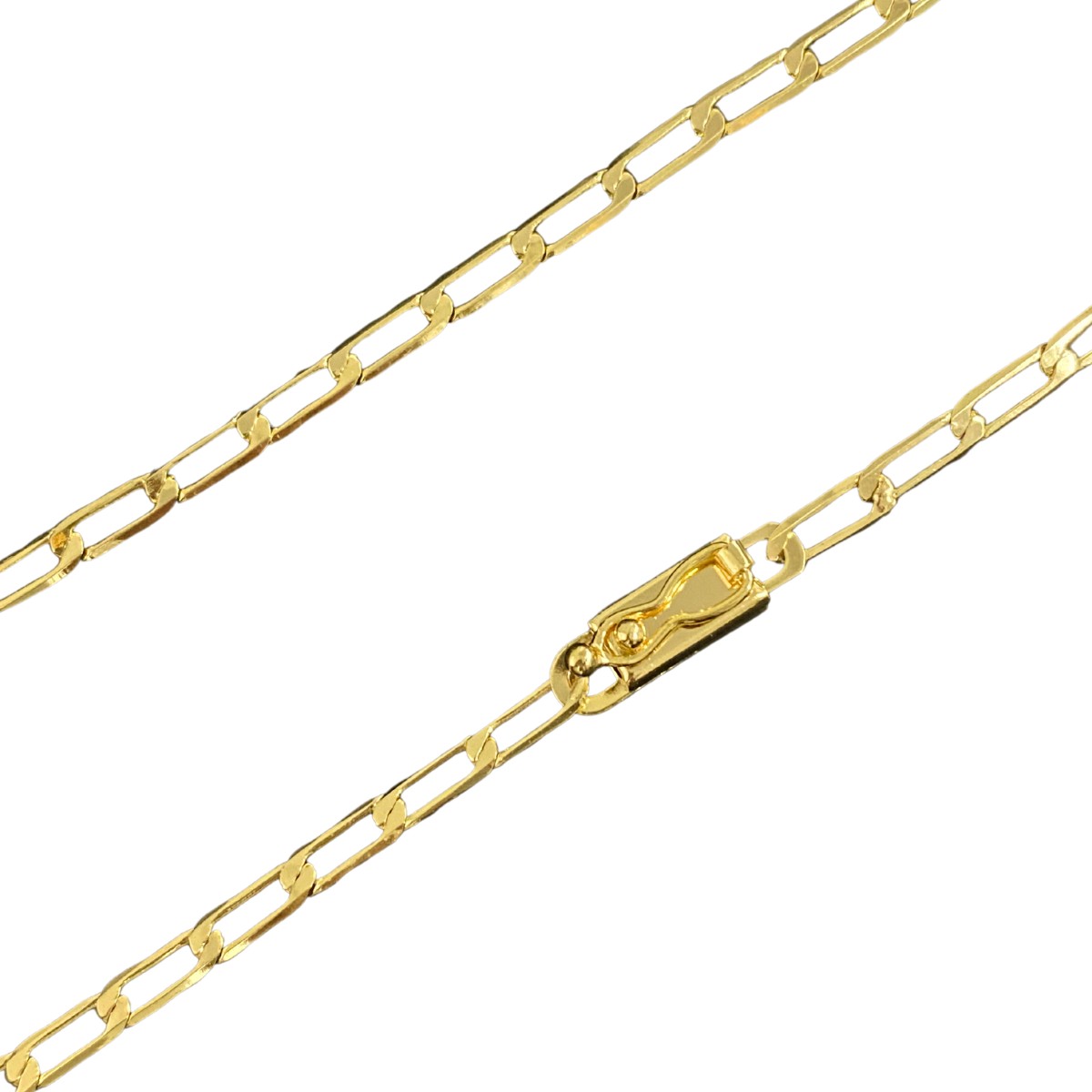 CORRENTE MASCULINA GRUMET LONGA 1X1 3MM FECHO GAVETA