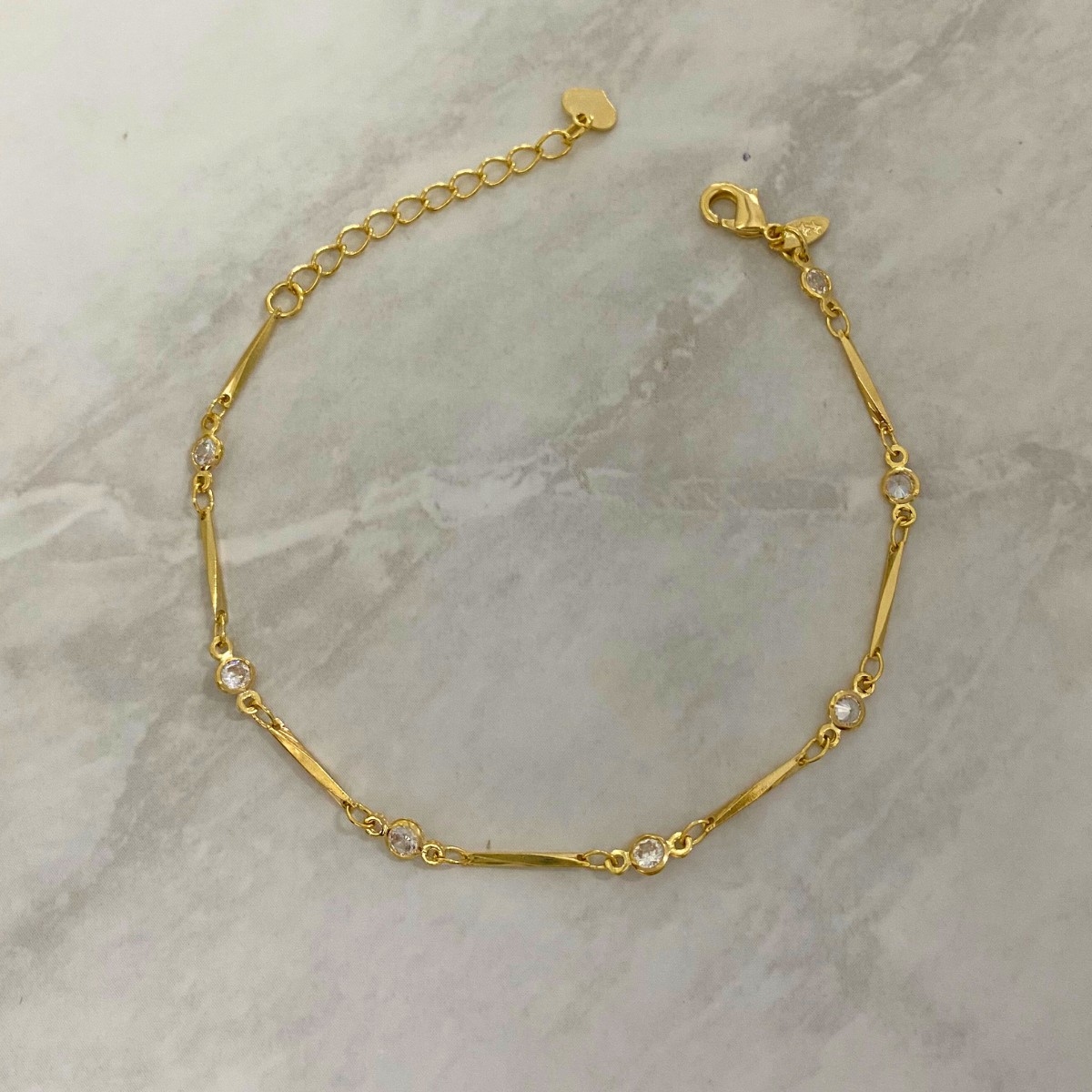 PULSEIRA PALITO COM PONTO DE LUZ REDONDO CRISTAL