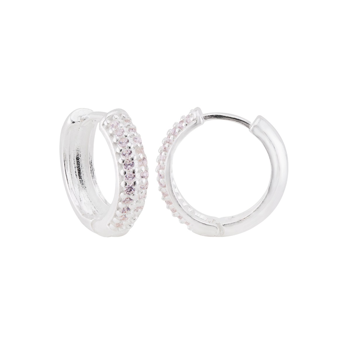 ARGOLA P925 CLICK 2 FILEIRAS ZIRCÔNIA CRISTAL 13MM