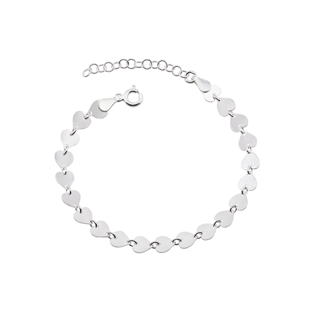 PULSEIRA P925 CORAÇÃO LISO DE CHAPA