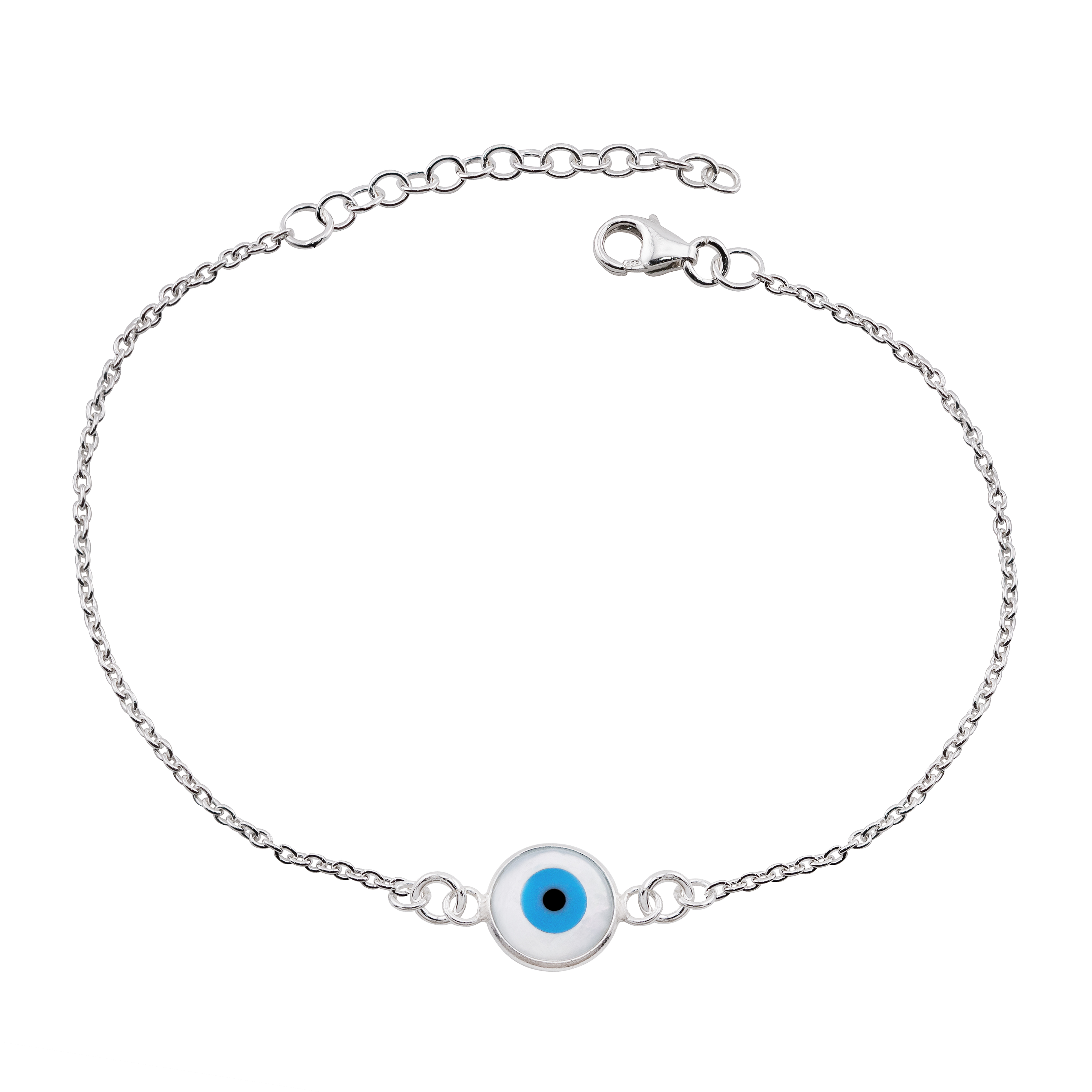 PULSEIRA P925 OLHO GREGO 9MM 16CM + 3 EXTENSOR