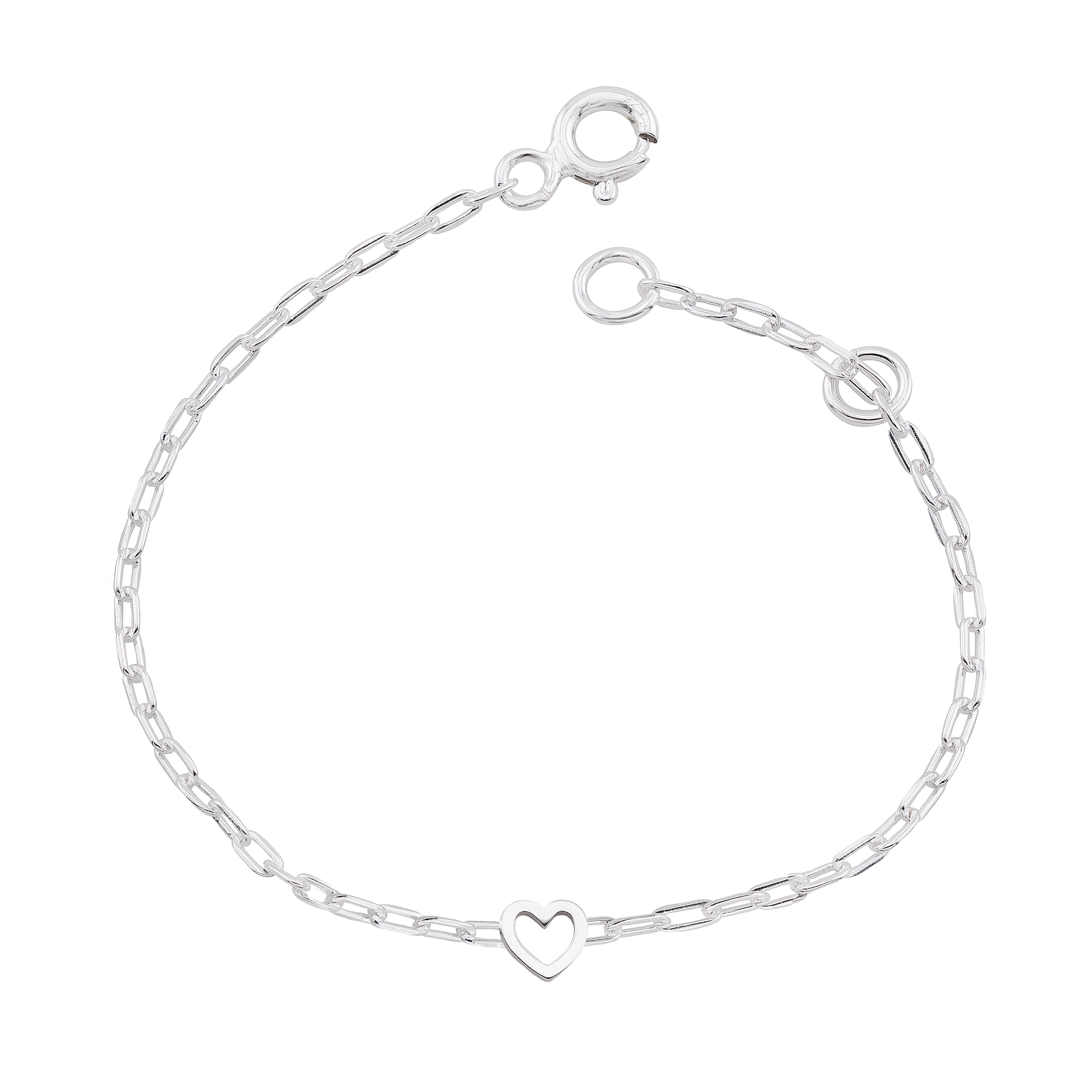 PULSEIRA P925 INFANTIL CARTIER CORAÇÃO VAZADO