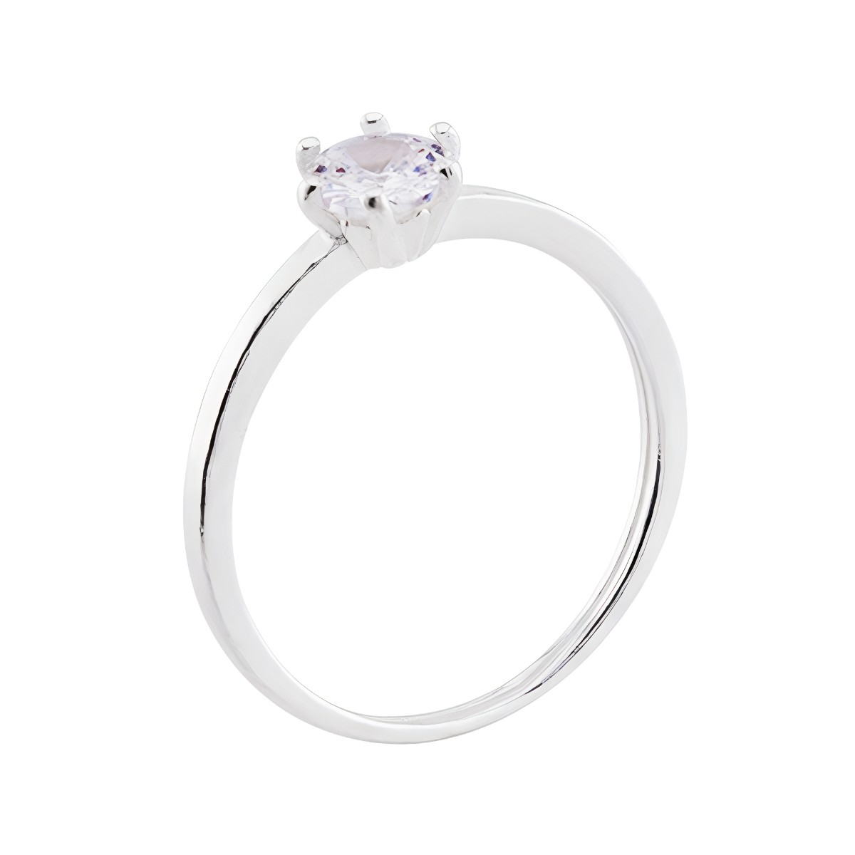 ANEL P925 PRATA SOLITÁRIO CRISTAL