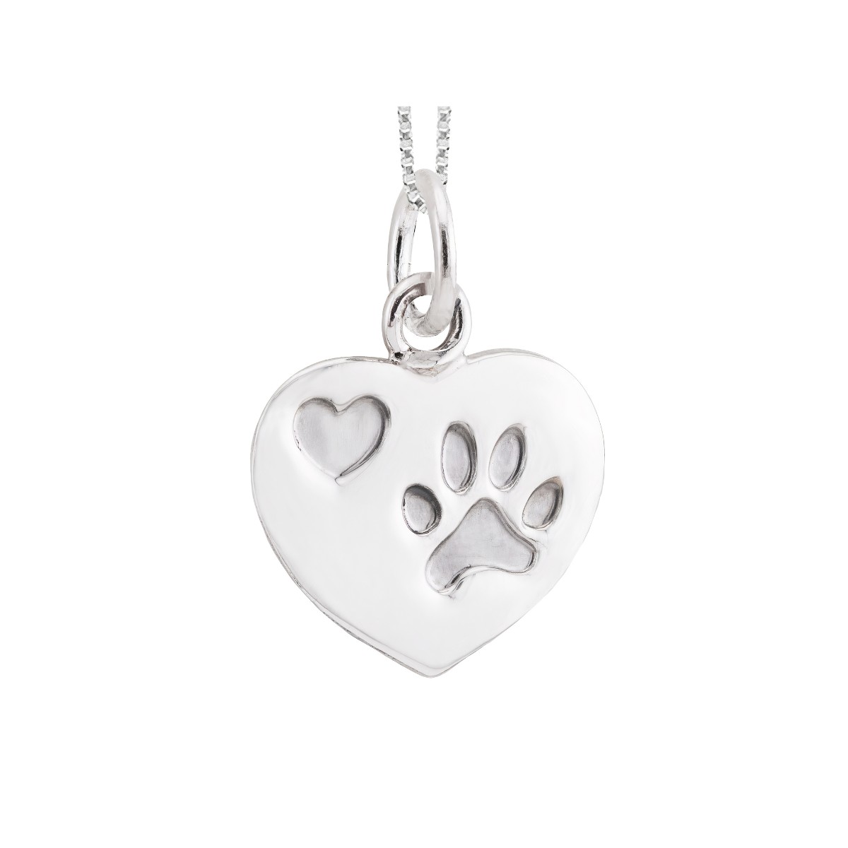 GARGANTILHA P925 VENEZIANA + PINGENTE CORAÇAO PET CACHORRO