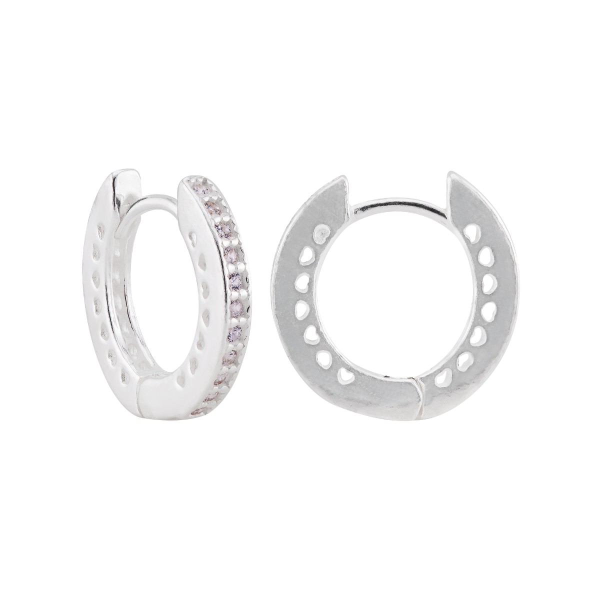 ARGOLA P925 CLICK GRANDE 1 FILEIRA ZIRCONIA CRISTAL 1,5CM