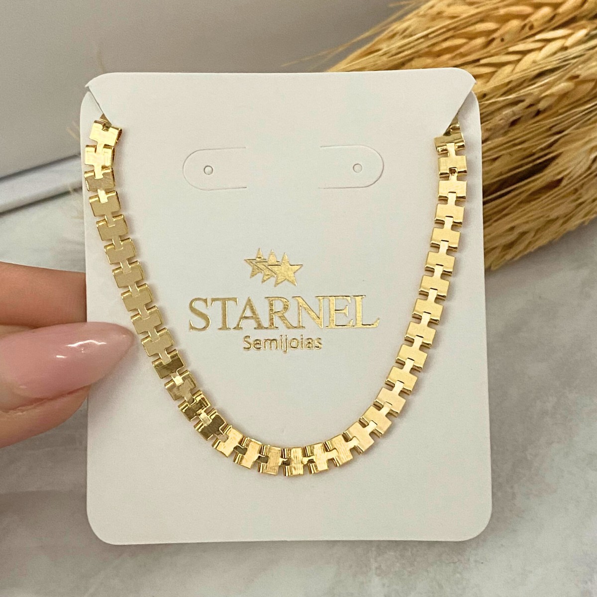CHOKER PLAQUINHAS DE CHAPA