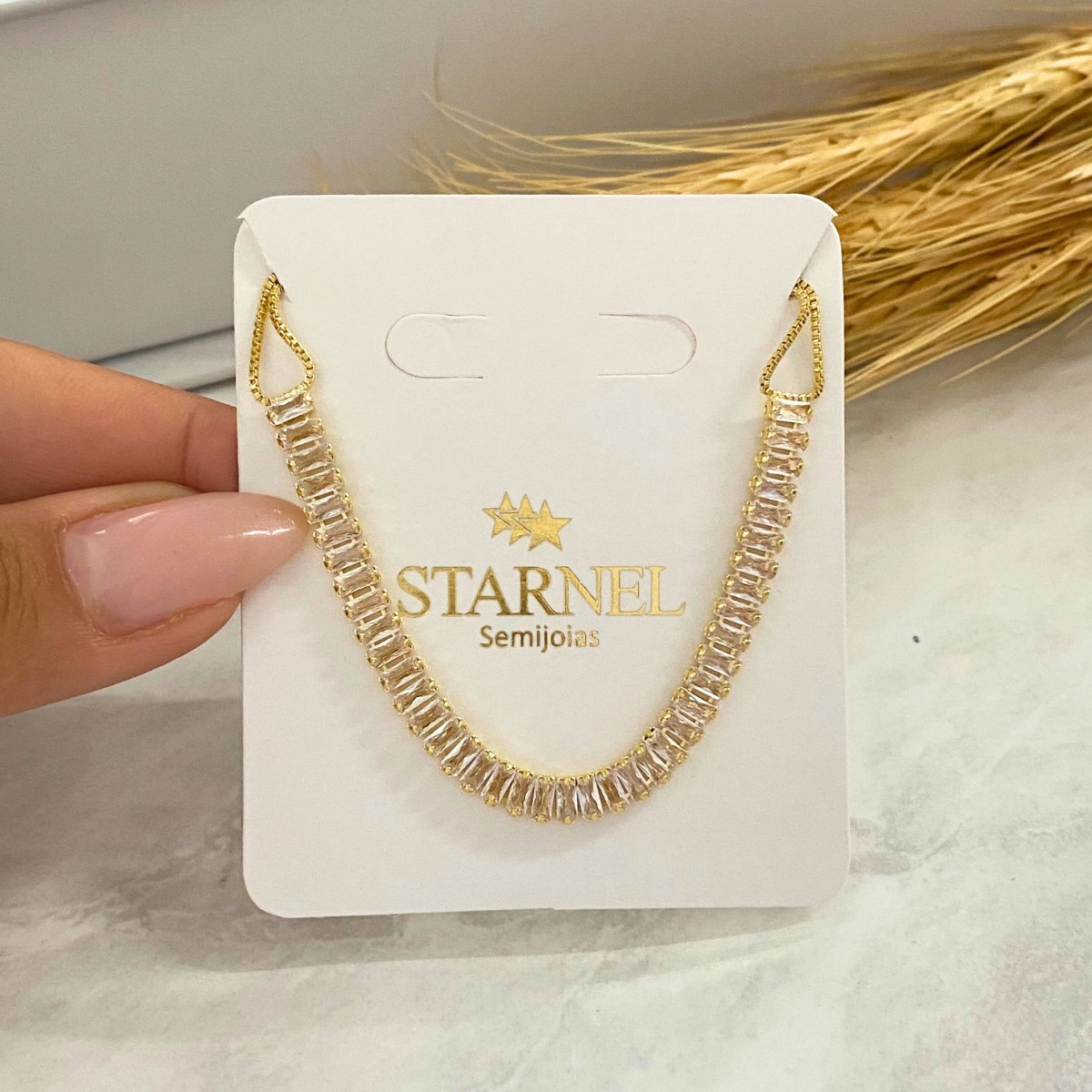 CHOKER RIVIERA COM VENEZIANA NA LATERAL