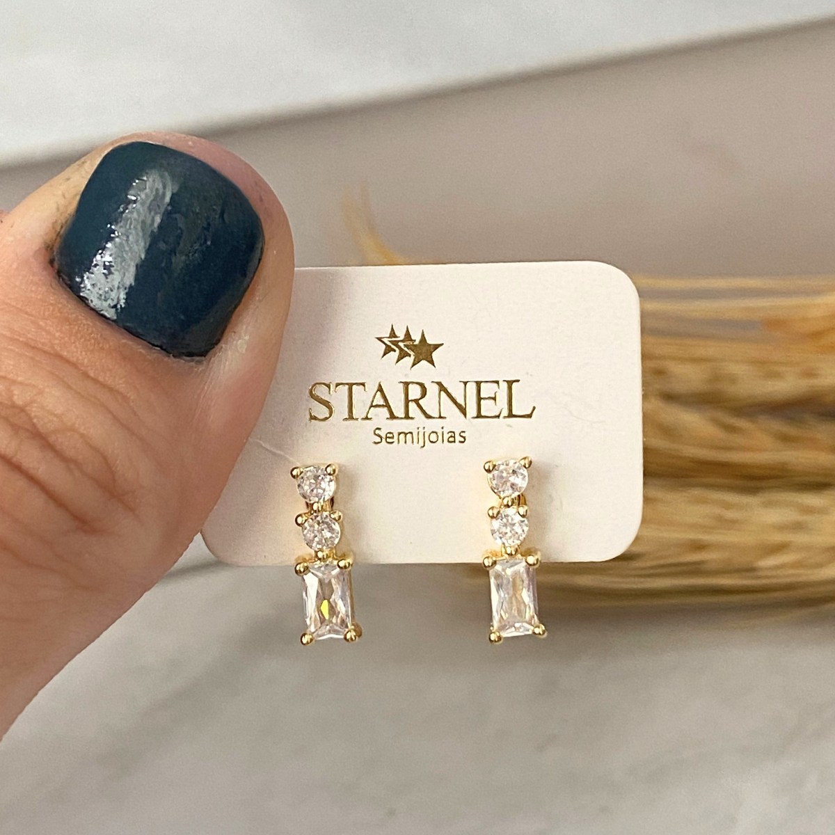 BRINCO PEQUENO 1 RIVIERA RETANGULAR E 2 RIVIERA REDONDA CRISTAL