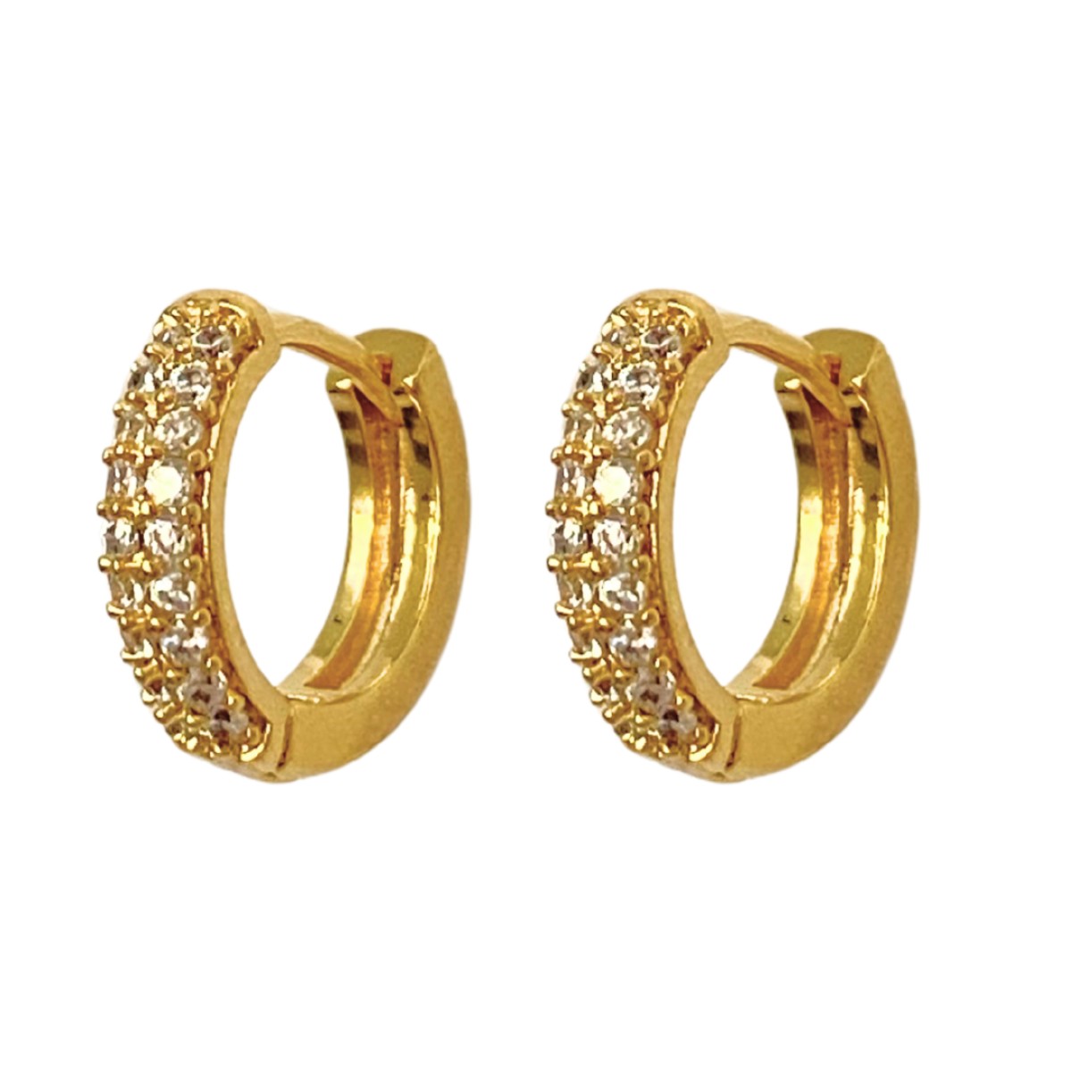 ARGOLA CLICK 2 FILEIRA CRAVEJADA 12MM