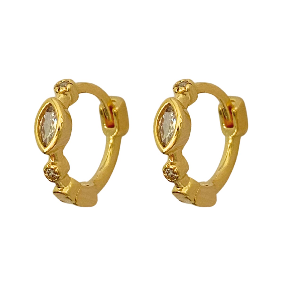 ARGOLA CLICK CRAVEJADA COM 1 BAGUETE 12MM