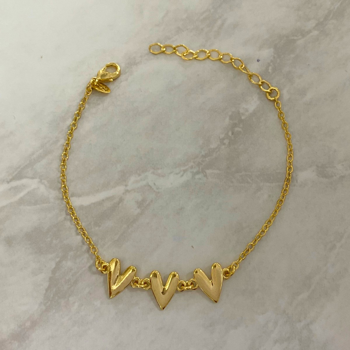 PULSEIRA 3 CORAÇAO MODELO V LISO DE CHAPA