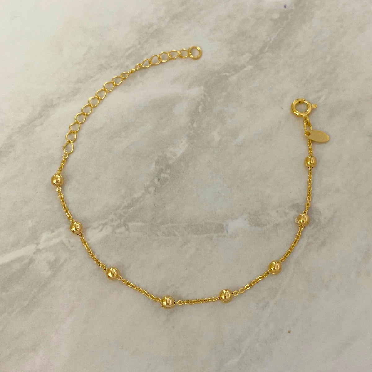PULSEIRA CORRENTE ELINHOS COM BOLINHA 3MM LISA