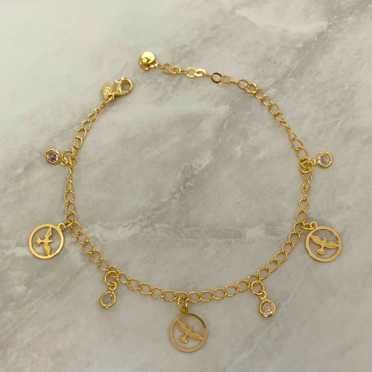 PULSEIRA COM PINDURICALHO DO DIVINO ESPIRITO SANTO E PONTO DE LUZ REDONDO