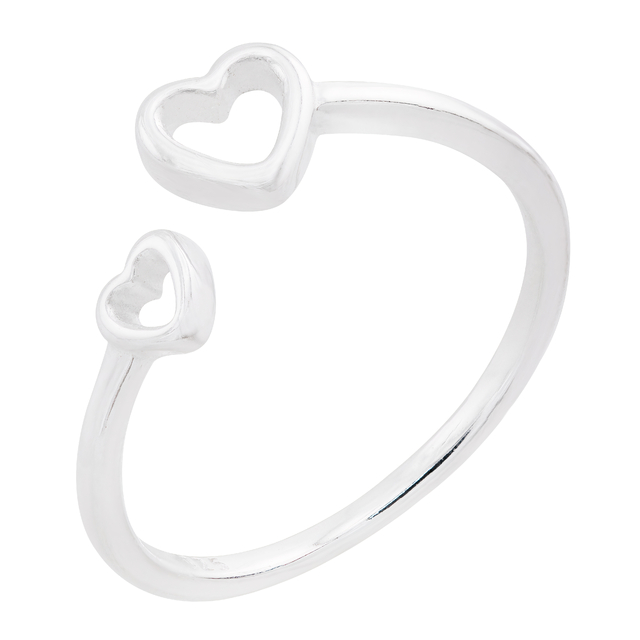 ANEL P925 REGULAVEL DOIS CORAÇAO VAZADO LISO