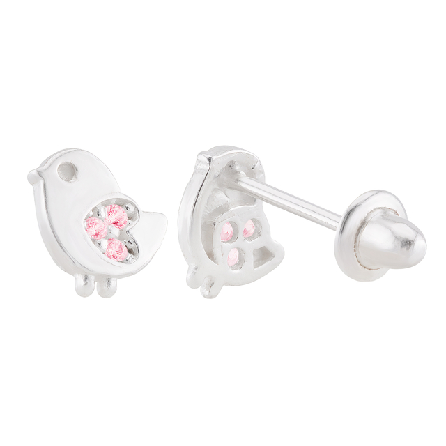 BRINCO PEQUENO P925 INFANTIL PASSARINHO PINK