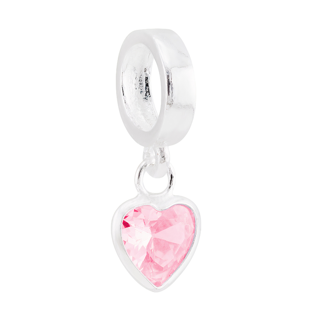 BERLOQUE P925 PONTO DE LUZ CORAÇÃO ROSA 5MM