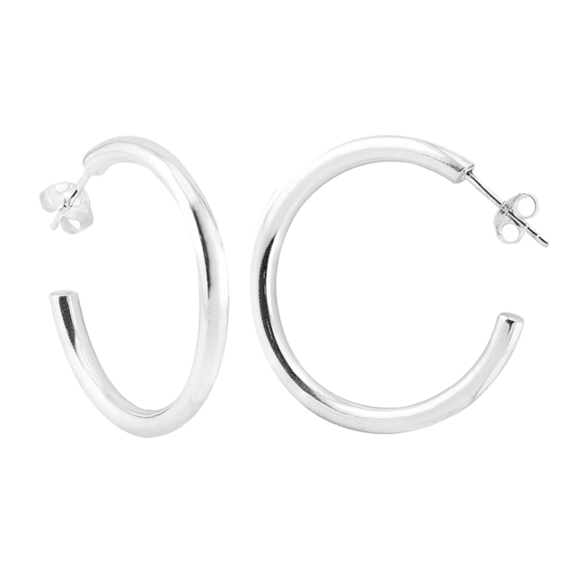 ARGOLA P925 TARRACHA GRANDE ESTILO MEIA ARGOLA 3CM