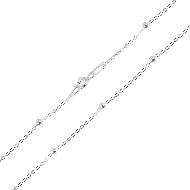 TORNOZELEIRA P925 DE BOLINHAS 2,9MM 24CM