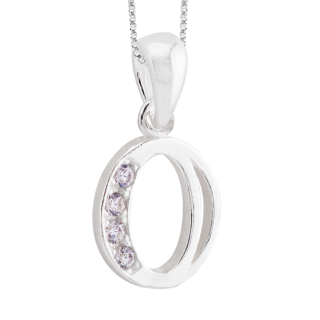 GARGANTILHA P925 VENEZIANA + PINGENTE LETRA CRISTAL (O)