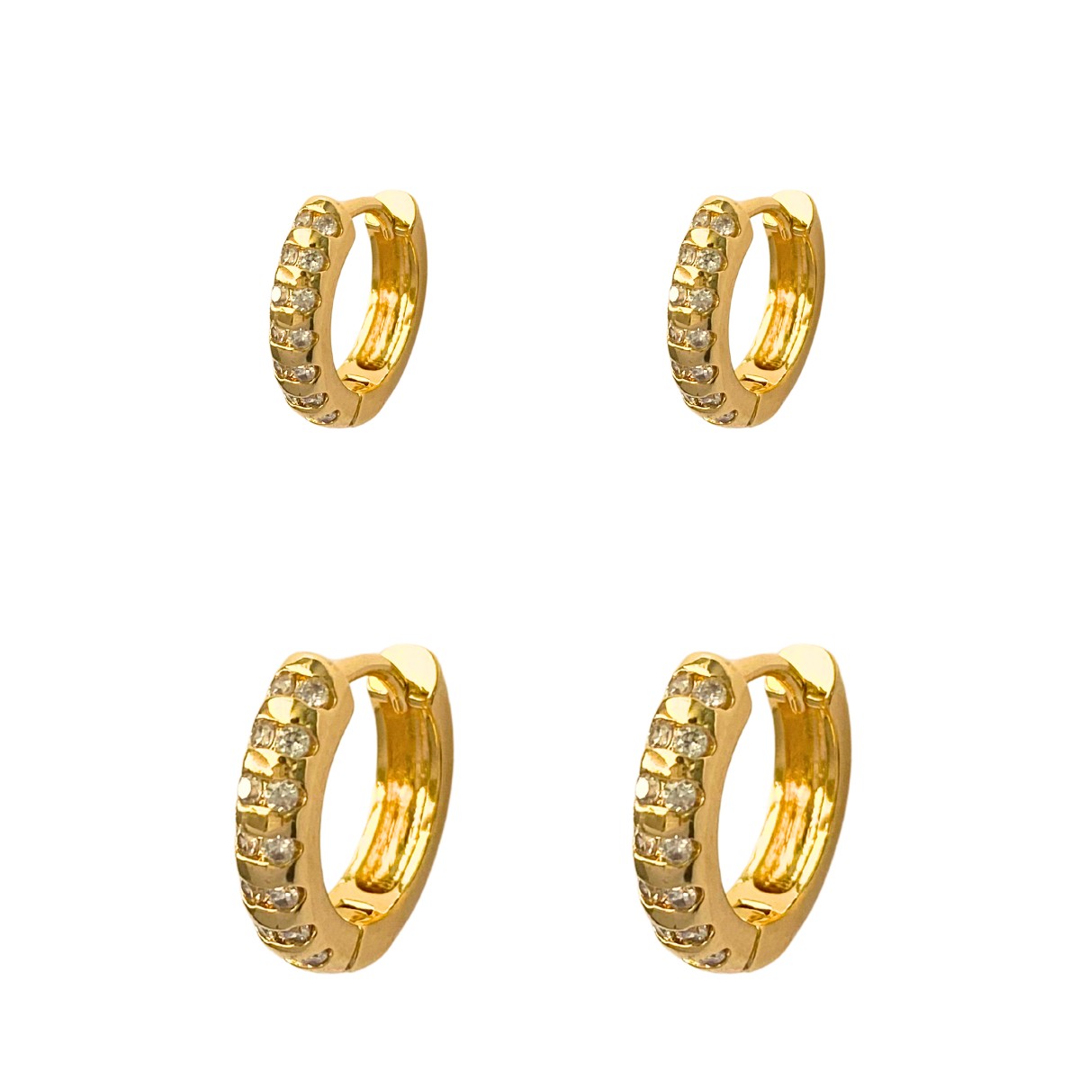 ARGOLA DUPLA CLICK REDONDA COM FILEIRAS DE CRAVEJAÇÃO P/M 9MM/13MM