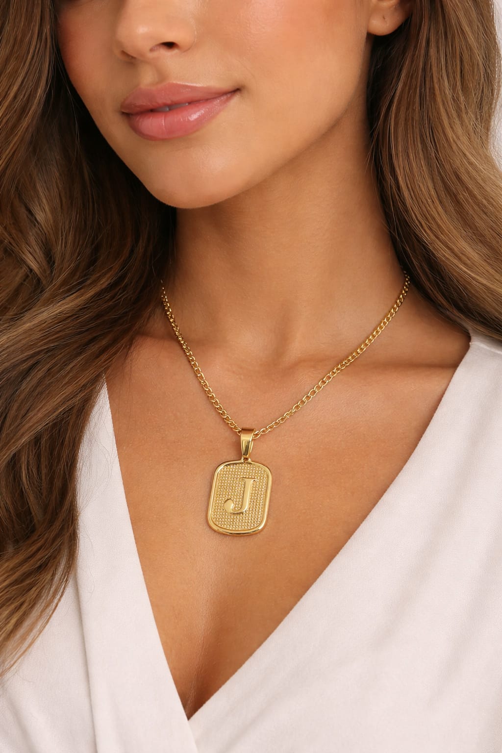 Pingente Placa Inicial K Grande (2,7x2,2cm)