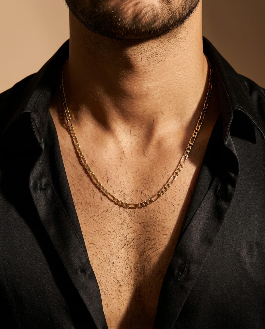 Corrente Grumet Lapidada 3x1 Masculina 60cm