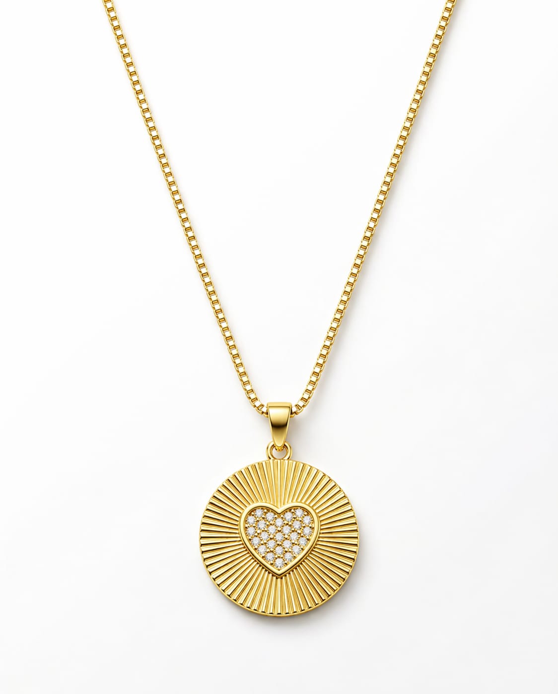 Gargantilha Medalha Frisada com Coração