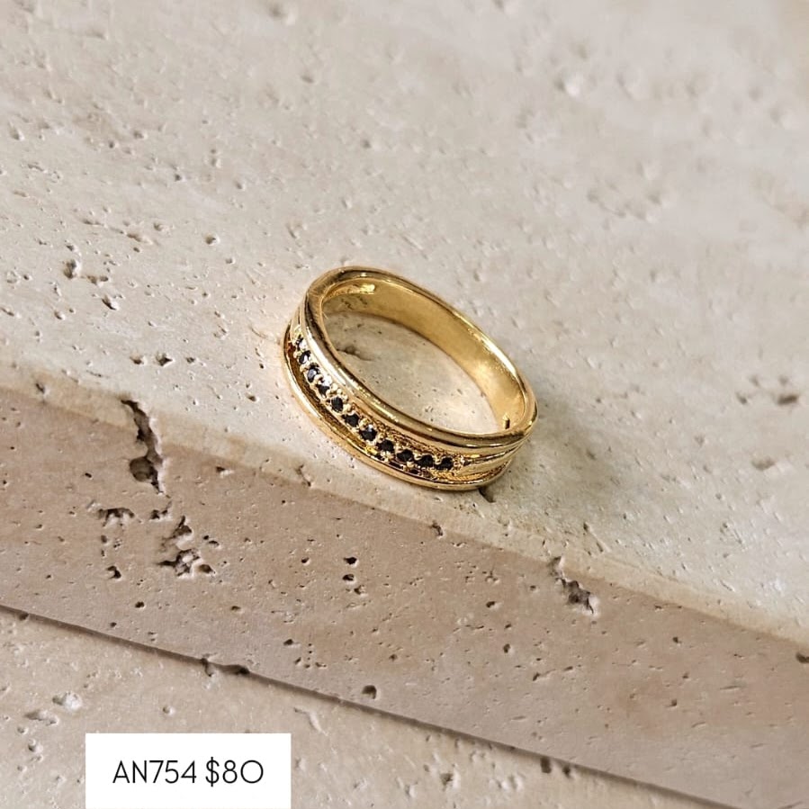 Anel Três Aros Cravejado