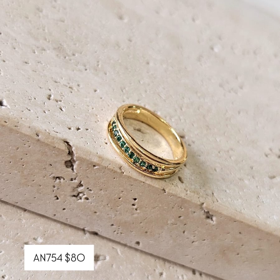 Anel Três Aros Cravejado