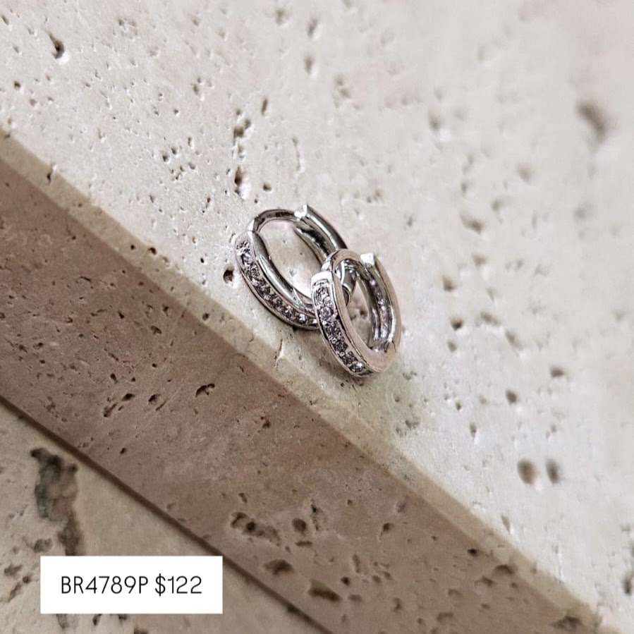 Brinco Argola Colorida Prata