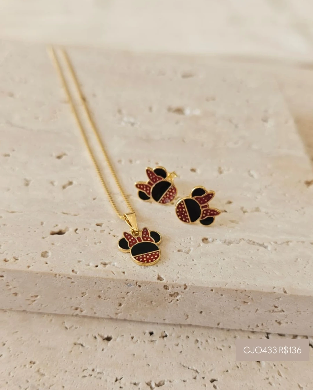 Conjunto Minnie com Resina 40cm