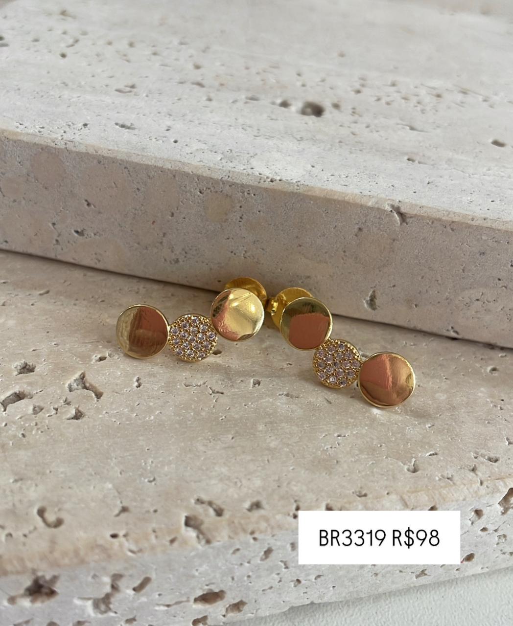 Brinco Circulos Liso e Cravejado