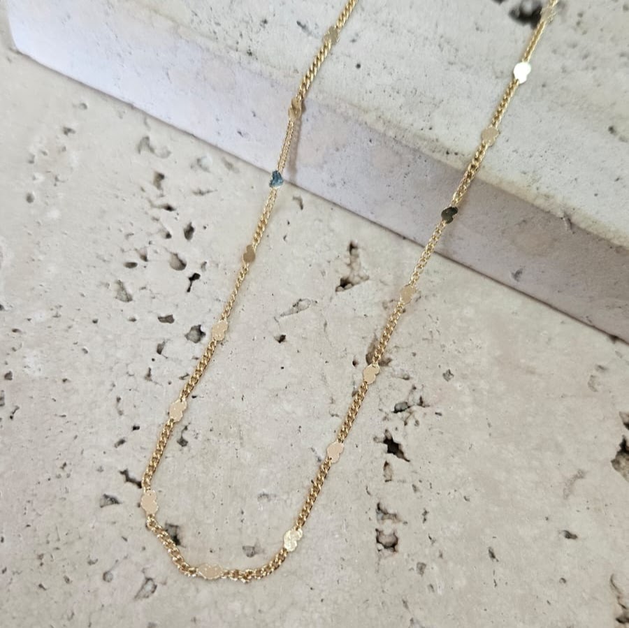 Gargantilha Infantil Elo Batido Coração 35cm