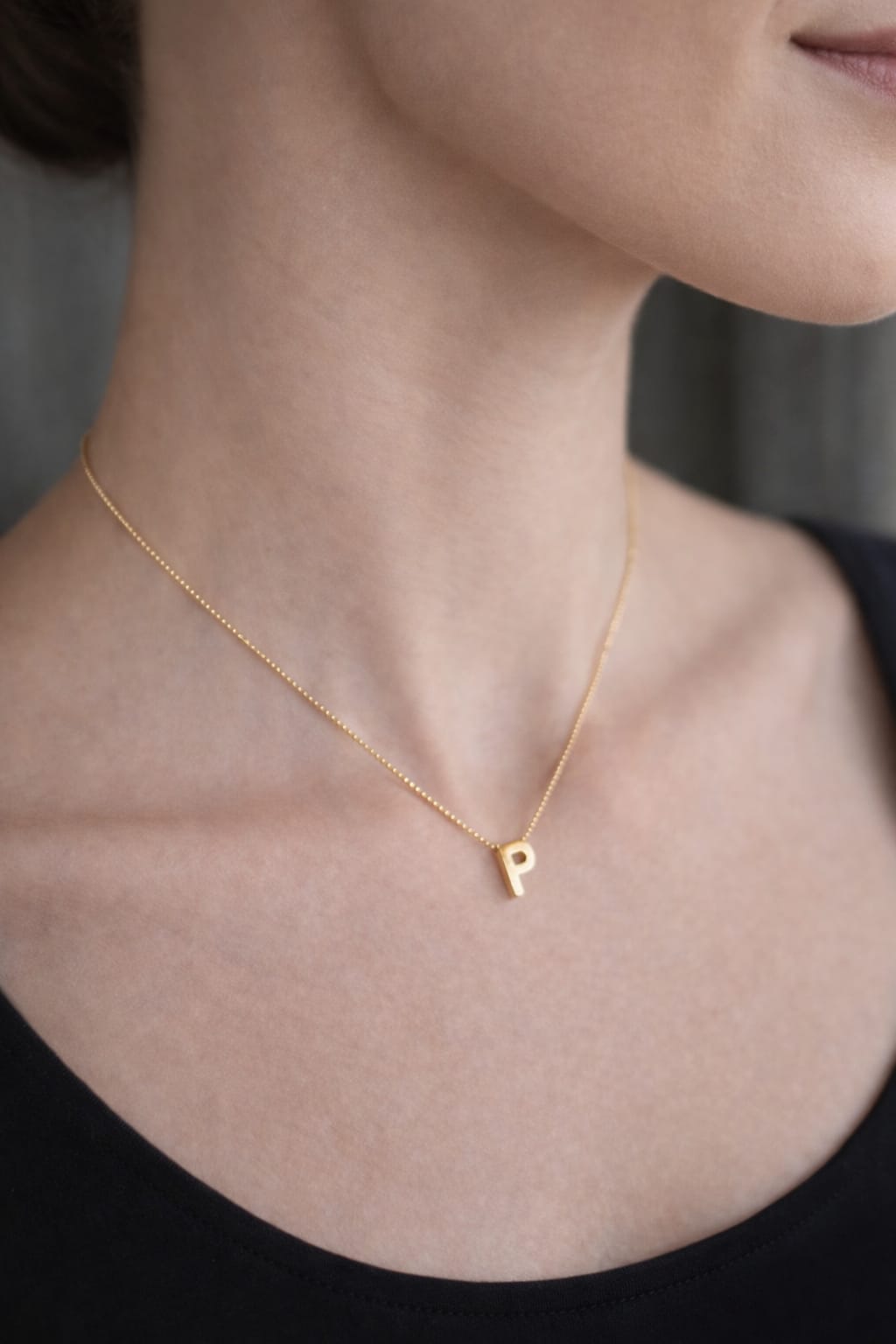 Gargantilha Letra B Mini 45cm