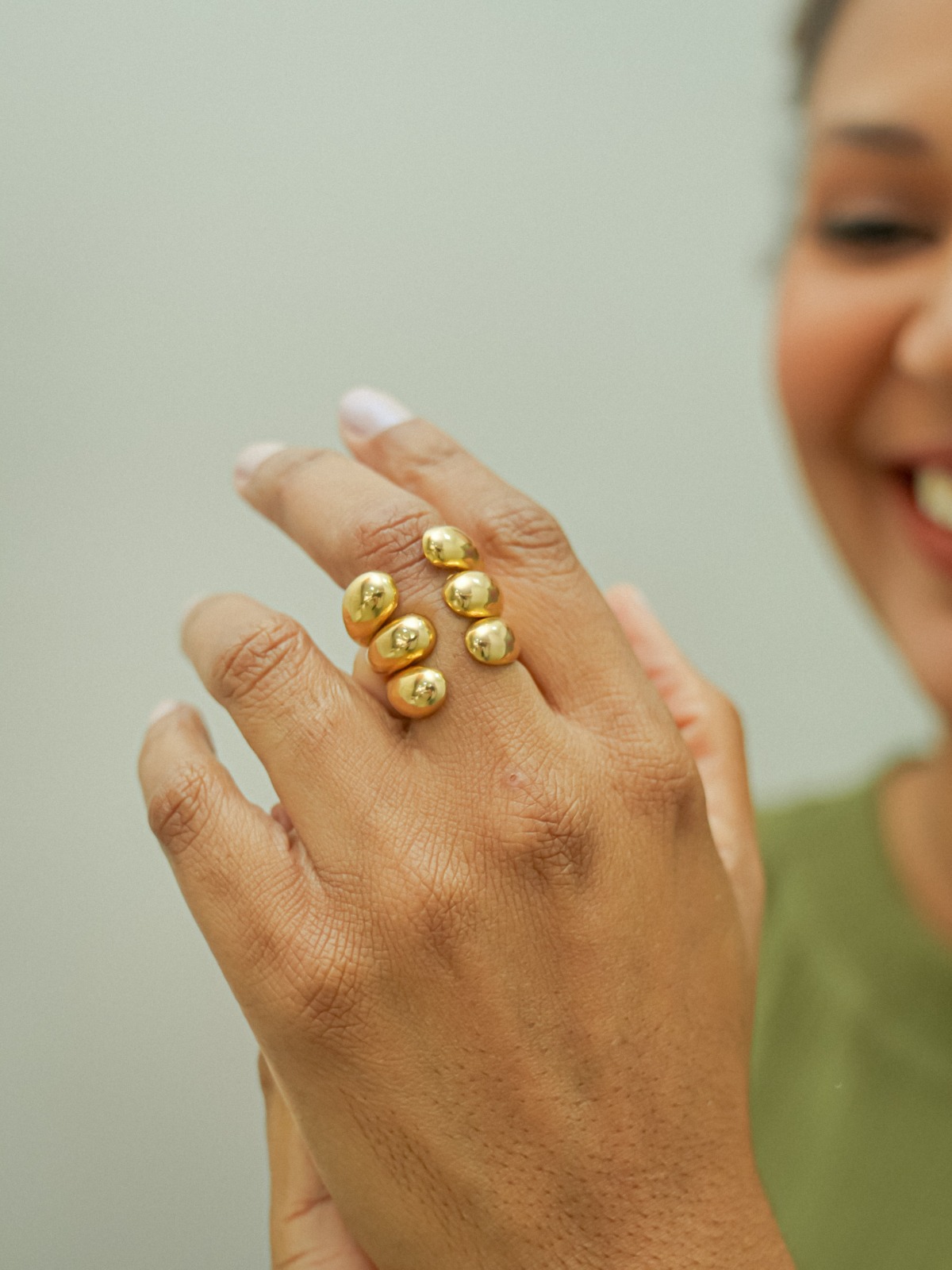 Anel Robusto 3 Gotas Aberto