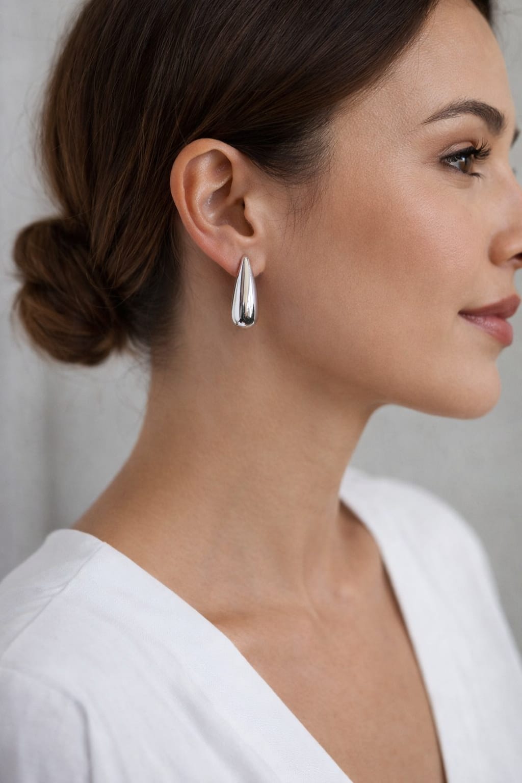 Brinco Gota Lisa Medio