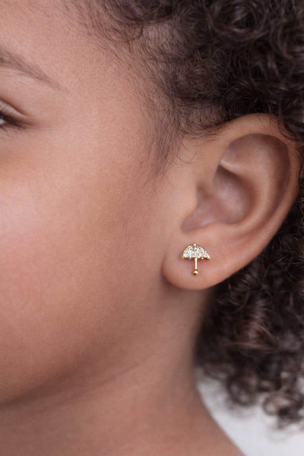 Brinco Guarda Chuva Cravejado Mini