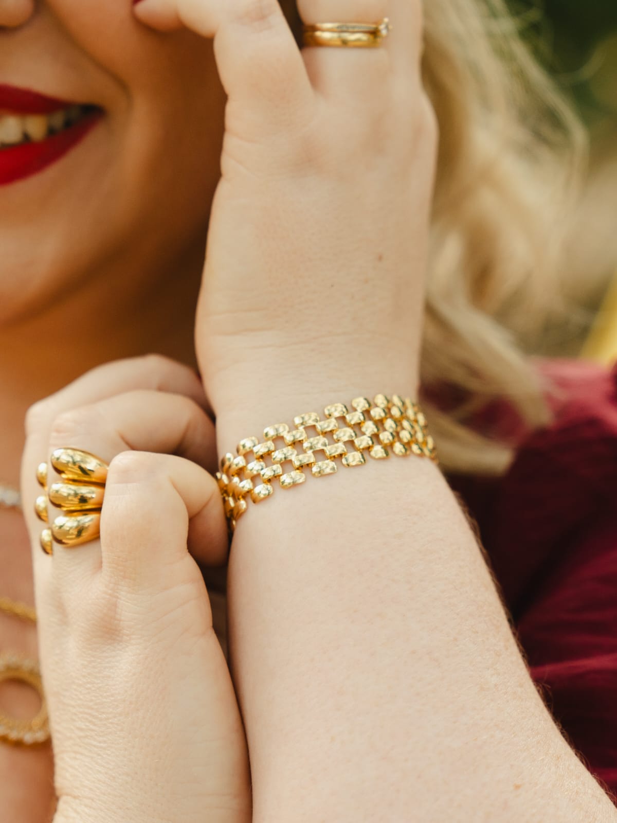 Pulseira Malha Relógio Grossa